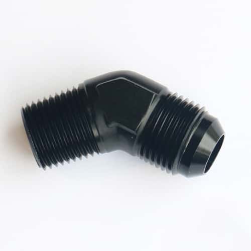 -3AN to 1/4" NPT Male Adapter - 45 Degree