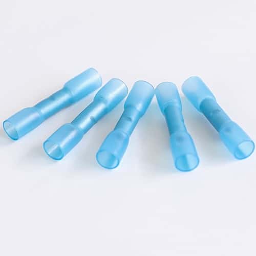 Blue (16AWG-14AWG) Heat Shrink Butt Splice Connector - 10 Pack (Click for Other Quantities)