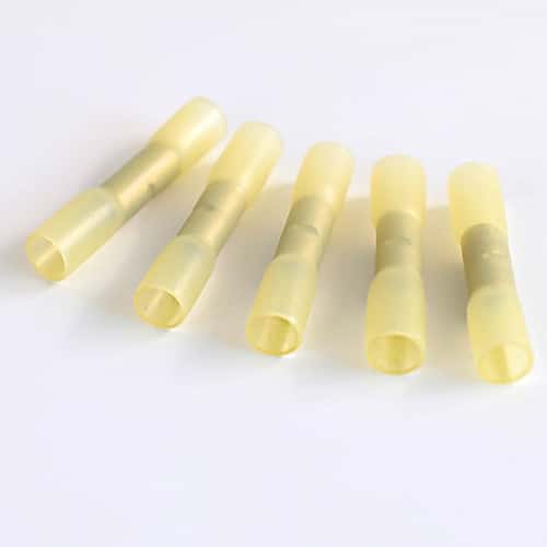 Yellow (12AWG-10AWG) Heat Shrink Butt Splice Connector - 10 Pack (Click for Other Quantities)