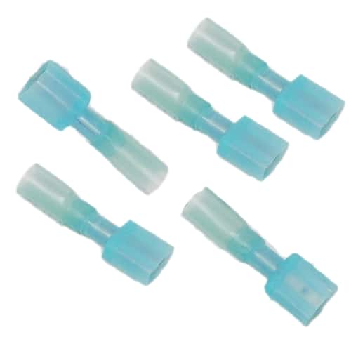 Blue (16AWG-14AWG) Heat Shrink .250" Quick Disconnect - Male - 10 Pack (Click for Other Quantities)